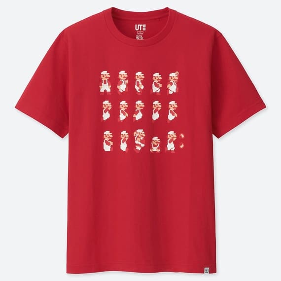 ユニクロより『スーパーマリオ』のTシャツが4月1日発売。ドット絵を