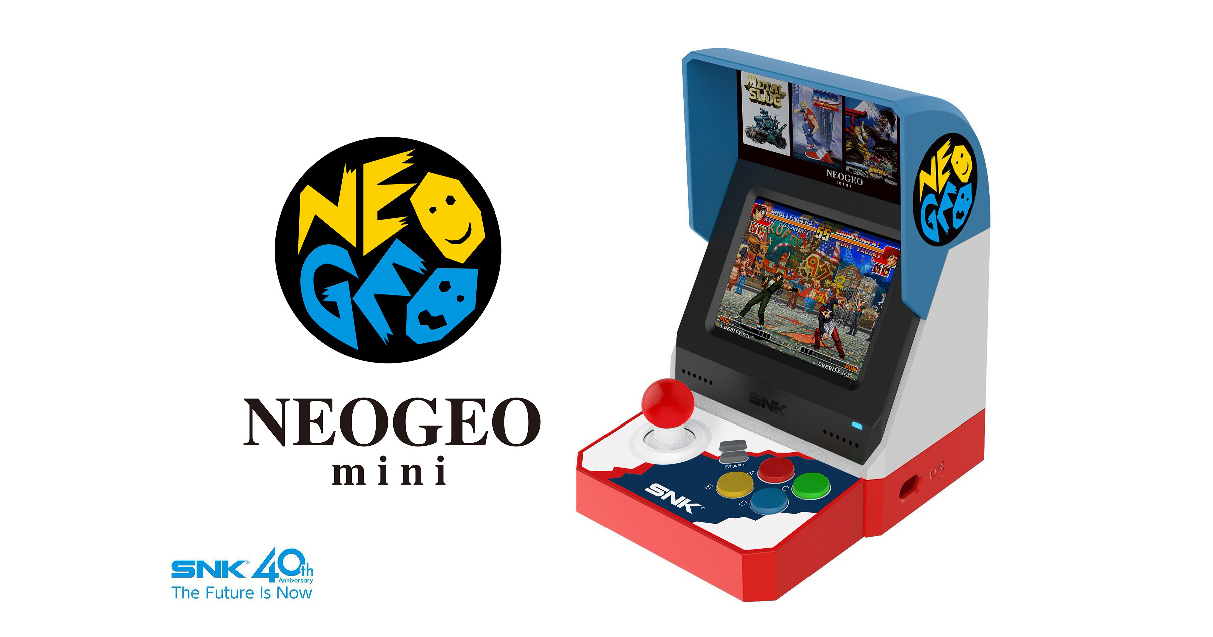 NEOGEO mini」正式発表。筐体風ゲーム機でテレビにつなげず遊べる、ディスプレイとアケ風コントローラーが搭載