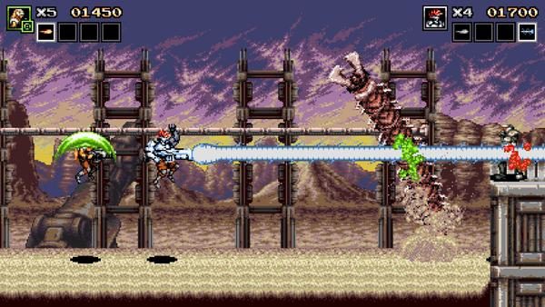 『魂斗羅』から影響を受けた16bit風2Dアクション『Blazing Chrome』の新たなゲームプレイ映像公開。ロボット軍団に迫害された人類を救え_002