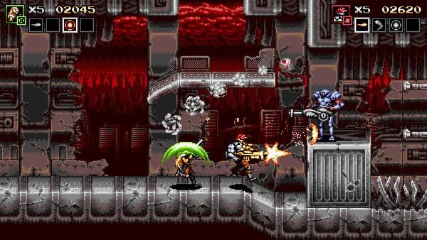 『魂斗羅』から影響を受けた16bit風2Dアクション『Blazing Chrome』の新たなゲームプレイ映像公開。ロボット軍団に迫害された人類を救え_004