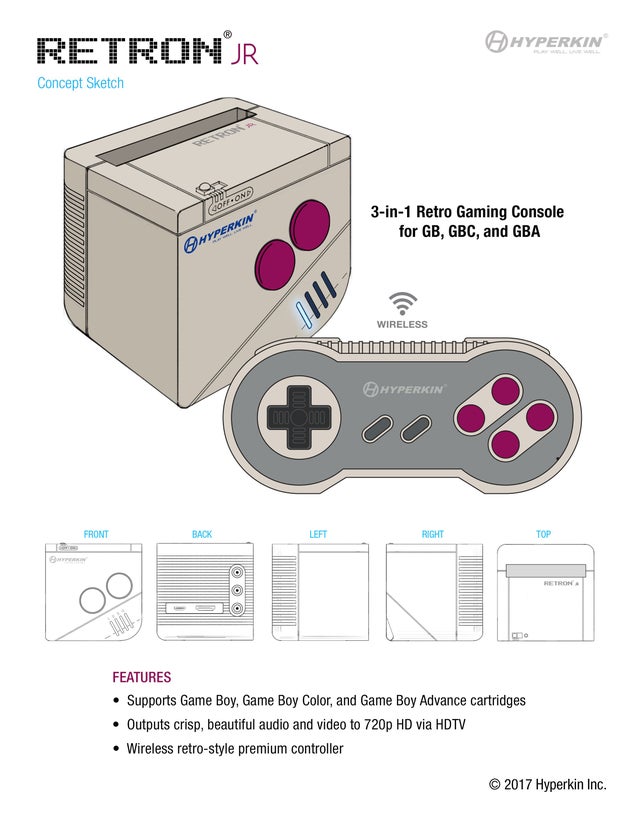ゲームボーイ カラー アドバンスのソフトがテレビで遊べる互換機 Retron Jr 発表 手のひらサイズで7p出力を備える