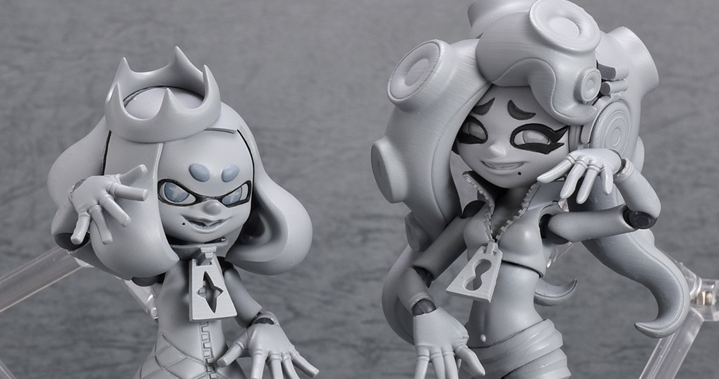 スプラトゥーン2』テンタクルズの「ヒメ＆イイダ」イカしたfigmaが製作中。彩色前のモデルがお披露目