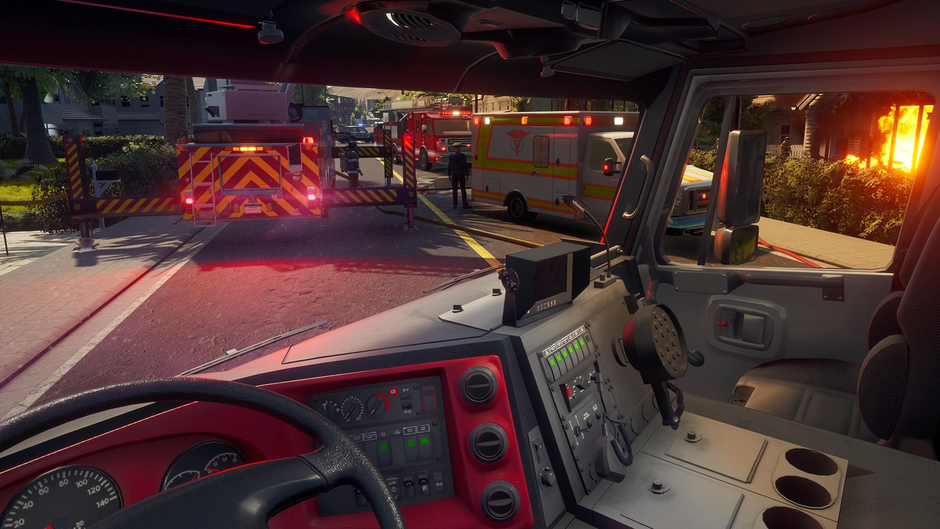 4人協力プレイに対応した消防士シミュレーションゲーム Firefighting Simulator The Squad が11月17日発売決定 実在の消防車や機材が登場するリアルな消防士ゲーム
