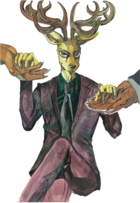 『BEASTARS』板垣巴留×『戦場のフーガ』松山洋 ケモノ対談 ――「理性」と「野生」のせめぎ合いから生まれる創作の極意_045