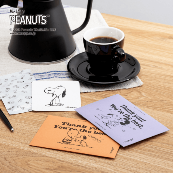 「PEANUTS coffee for greetings」メッセージ入りの封筒型コーヒーギフト
