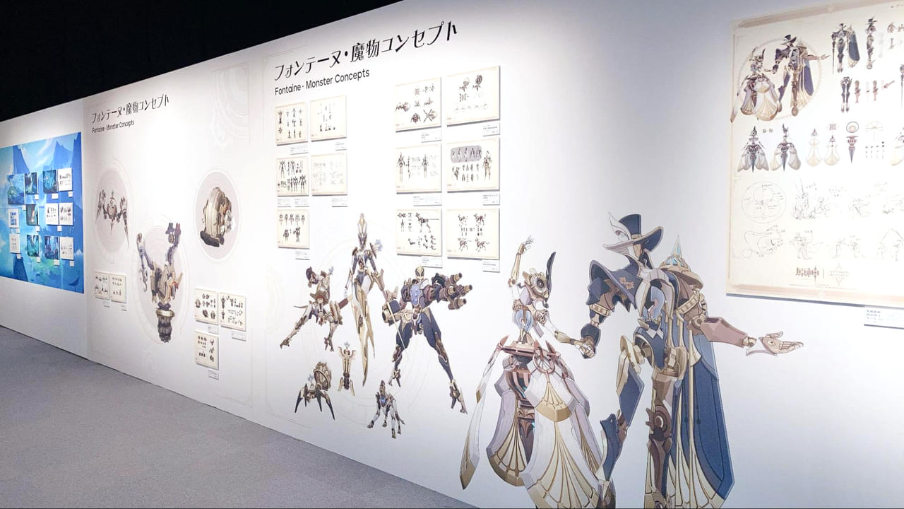 日本初の『原神』ゲームアート展覧会に行ってみたらバンバン設定資料出しててすごかった。キャラ原案から、未公開の幼少期設定まで展示してる！？_018