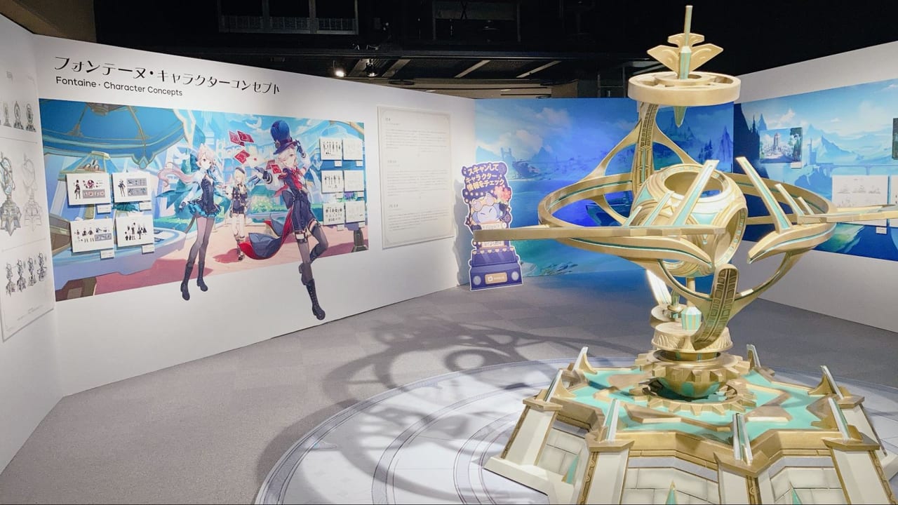 日本初の『原神』ゲームアート展覧会に行ってみたらバンバン設定資料出しててすごかった。キャラ原案から、未公開の幼少期設定まで展示してる！？_012