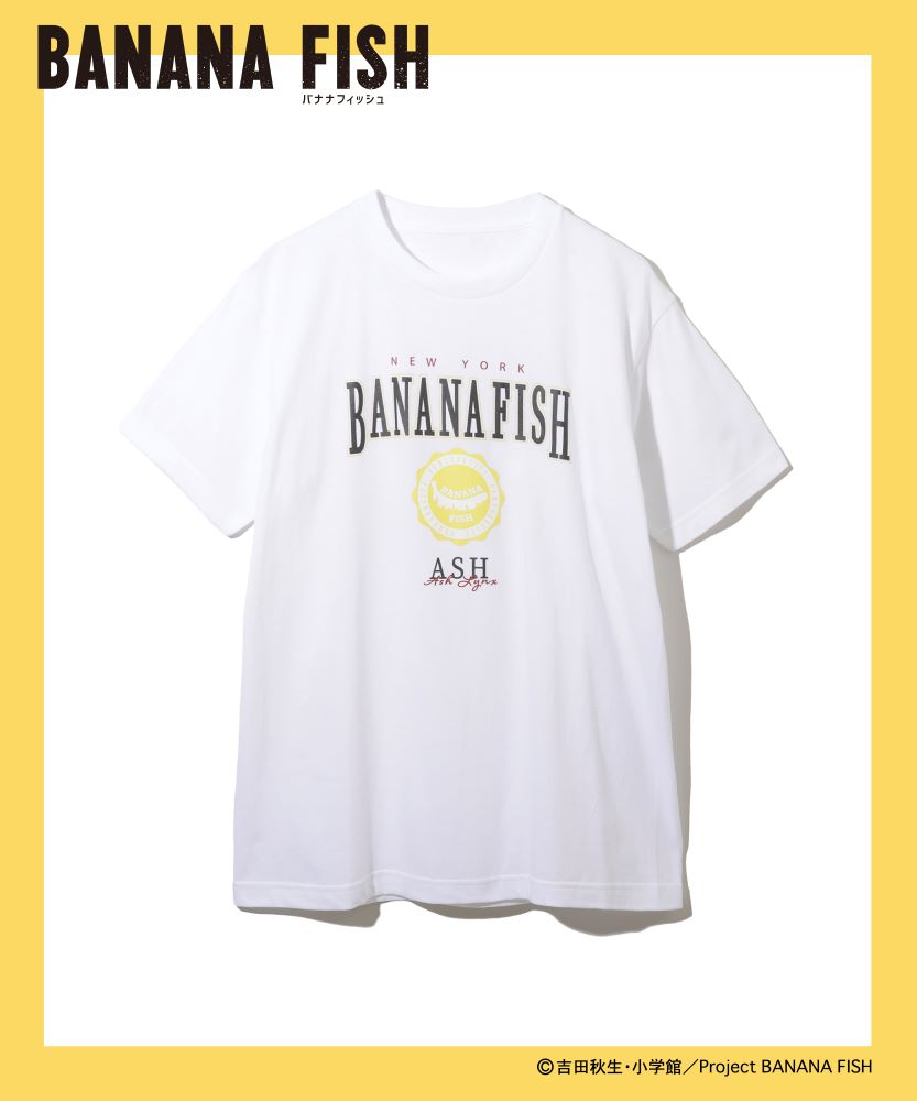 BANANA FISH』より新規描き下ろしイラストのアイテムが発売。アッシュと英二のアクリルスタンドやスマホリング、Tシャツやパーカーなど