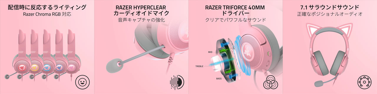 かわいく光るネコミミ型ゲーミングヘッドセット「Razer Kraken Kitty V2」ほか3製品の予約受け付けがスタート_004