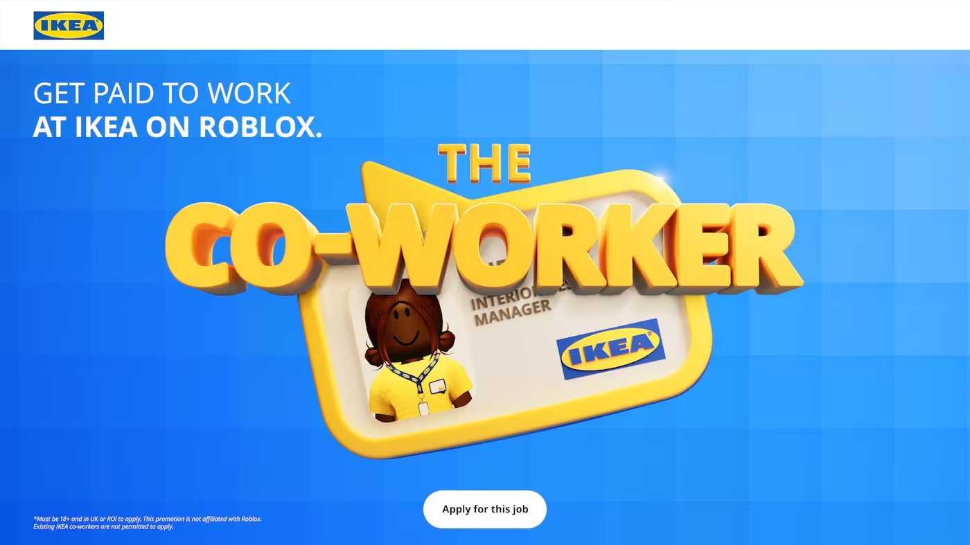 海外にてIKEAが『Roblox』内の仮想店舗で働く従業員を募集。時給は2600円_001