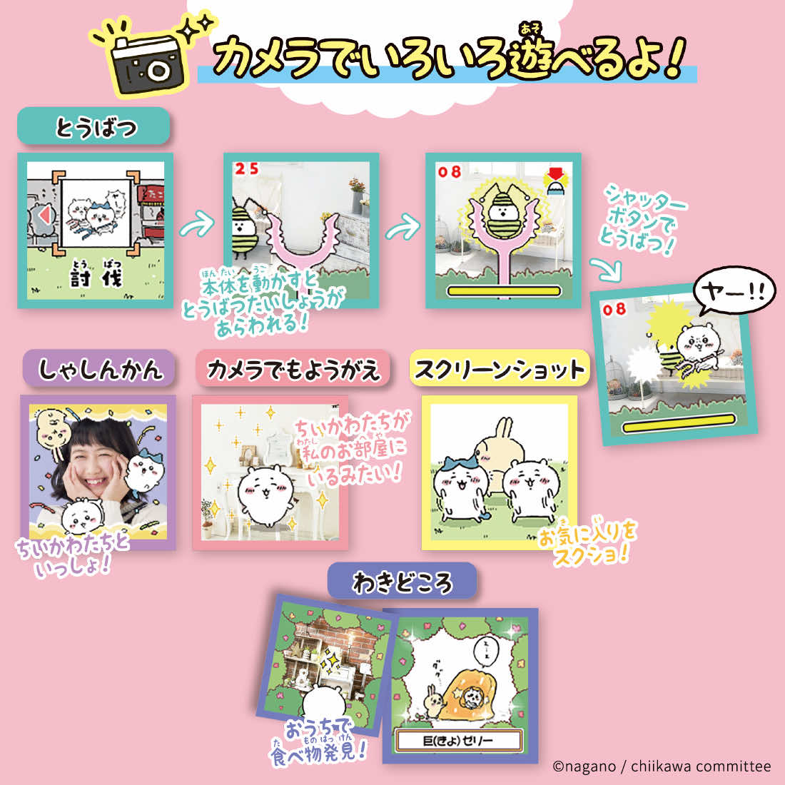 携帯液晶トイ『ちいかわ カメラでヤーッ！！』タカラトミーから7月27日発売予定_001