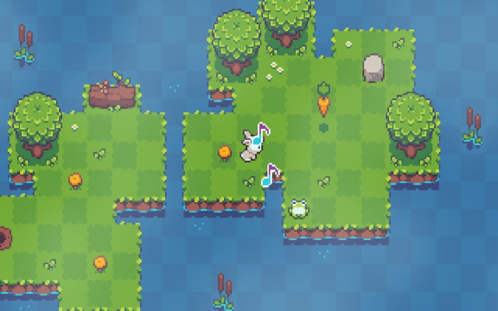 Rhythm Rabbit 『リズムラビット』の体験版が配信中。輝くニンジンを獲得するため、自動的に進むうさぎさんの方向を指定するリズムゲーム