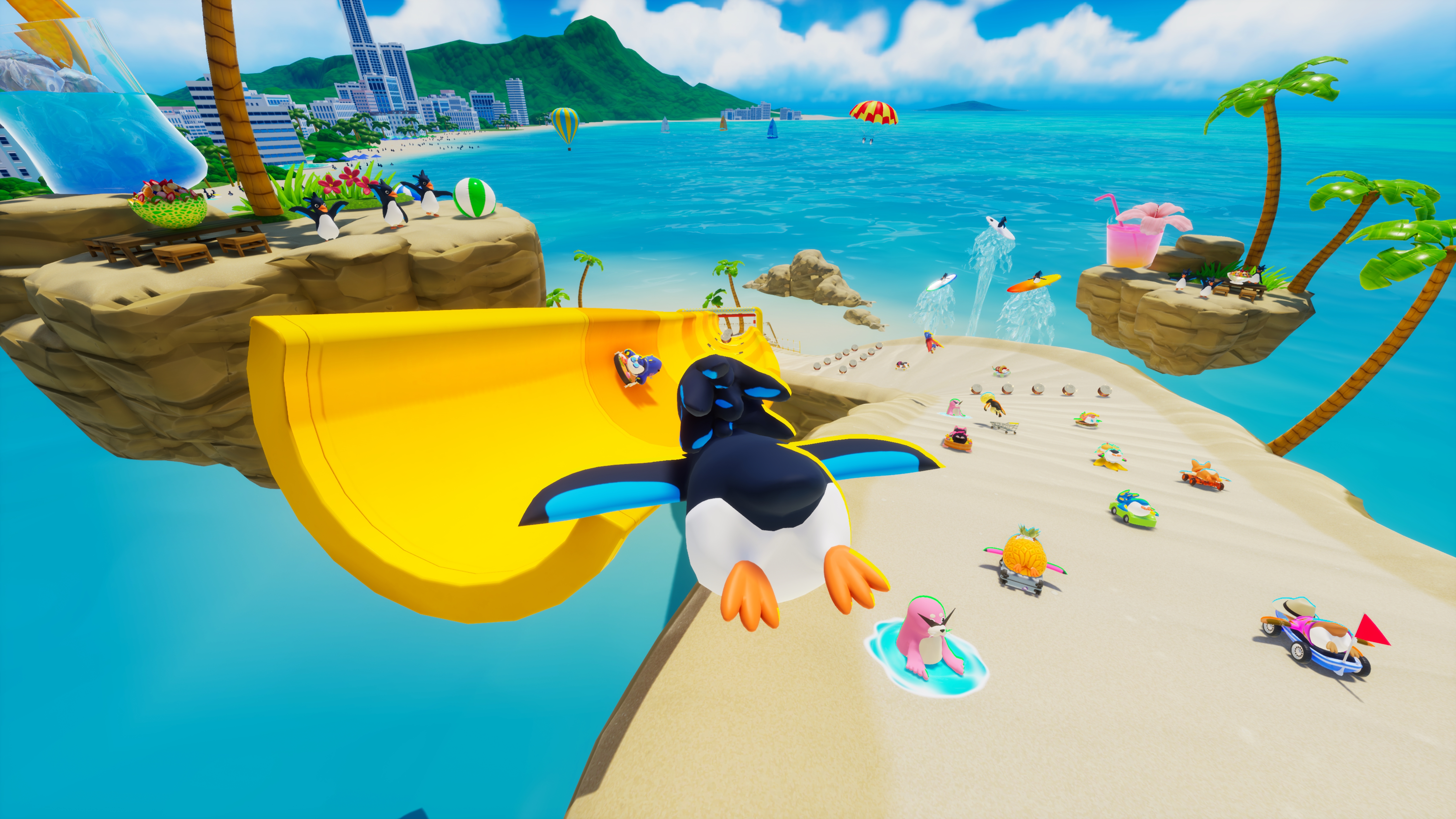 『Faaast Penguin』PC／PS5版のサービスがスタート。最大40人の勝ち抜き制でぶつかり合う対戦型レースゲーム_002