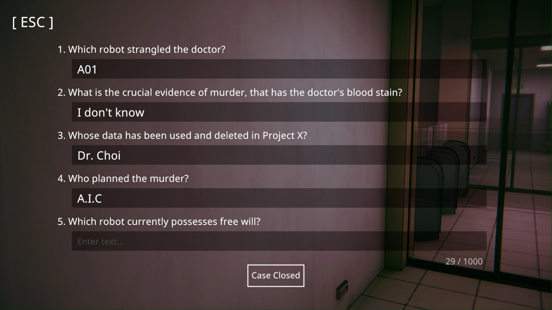 『Uncover the Smoking Gun』がSteamにて30%オフに。AI搭載のロボットと対話する推理ゲーム_009