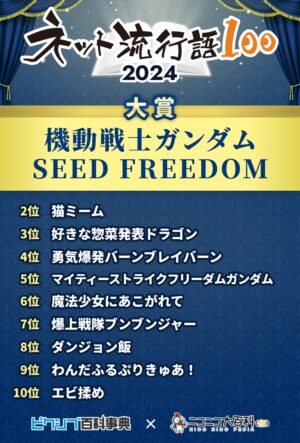 「ネット流行語 100」年間大賞は『機動戦士ガンダムSEED FREEDOM』に_001