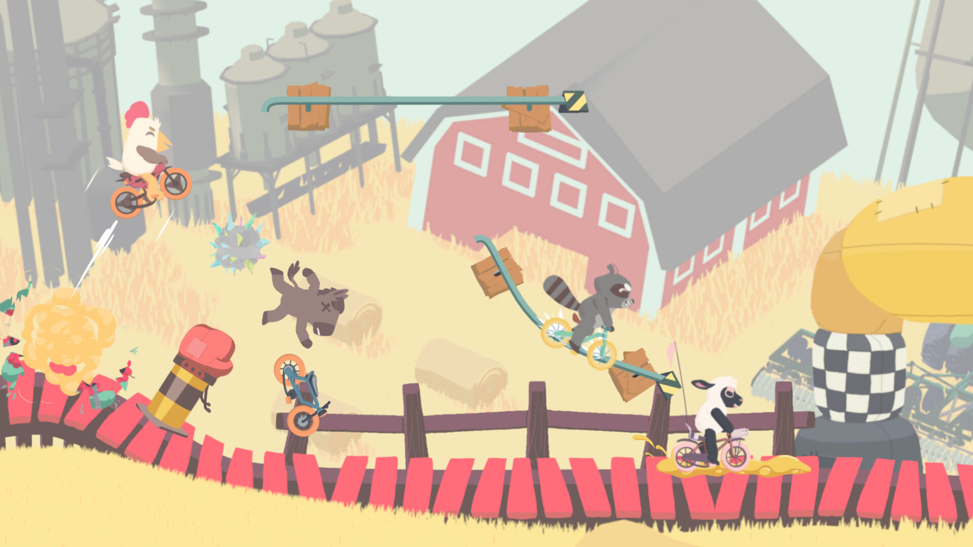 『Ultimate Sheep Raccoon』Steamストアページが公開。かわいい動物たちの自転車レースゲーム_002