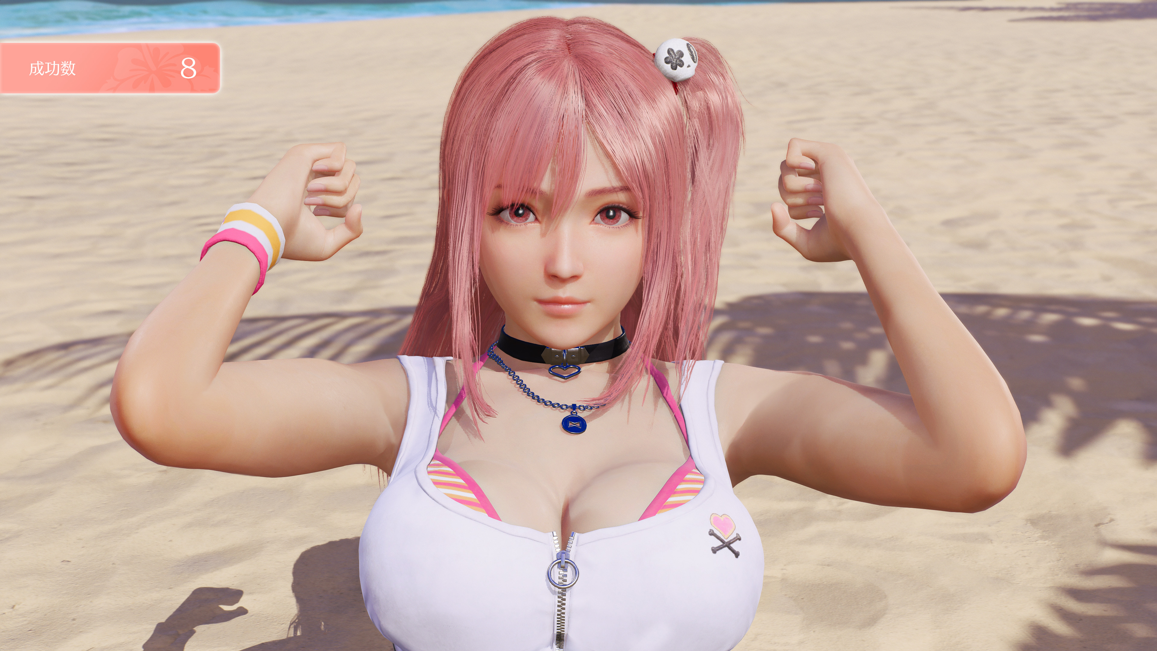 『DOAXVV』の恋愛ゲーム『ヴィーナス バケーション プリズム』で、汗で衣装が変化するミニゲーム「腹筋」などの最新情報が公開_005