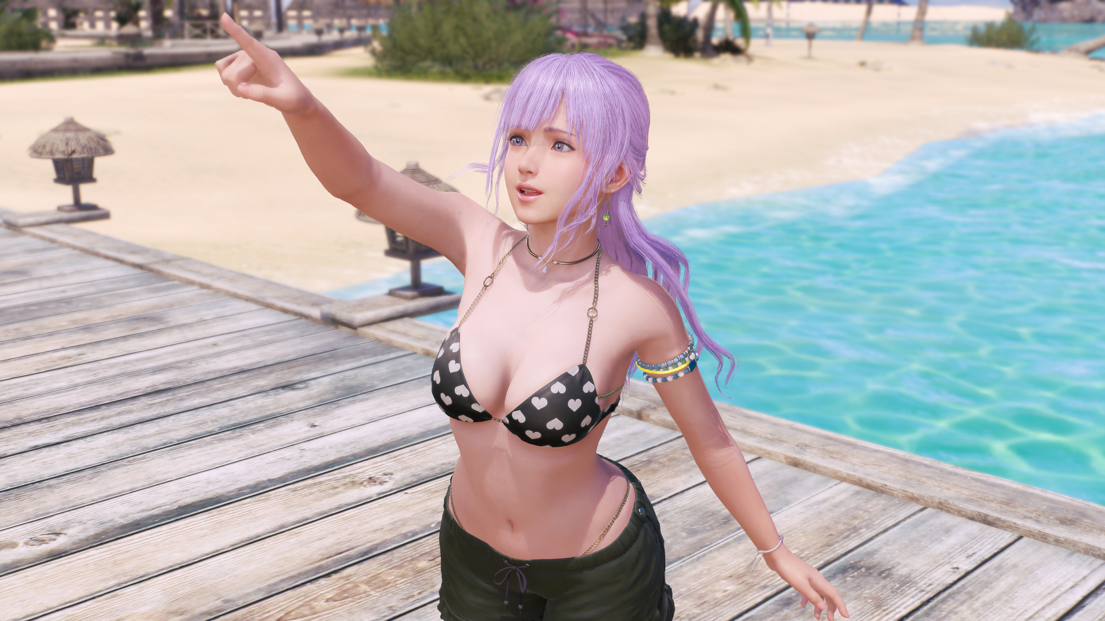 『DOAXVV』の恋愛ゲーム『ヴィーナス バケーション プリズム』で、汗で衣装が変化するミニゲーム「腹筋」などの最新情報が公開_004