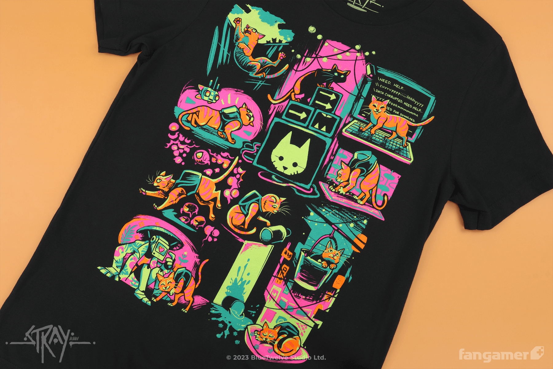 『Stray』のかわいいTシャツとラバーピンバッジ、ステッカーセットがFangamer Japanから発売_003