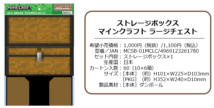 『マインクラフト』より「ラージチェスト」デザインのトレーディングカード用ストレージボックスが4月18日に発売決定_005