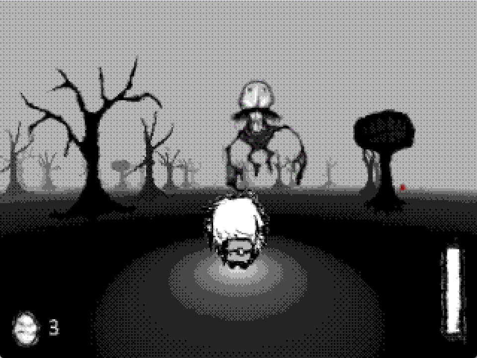 『友達くん』がitch.ioで配信中。不気味な世界で謎の化物から追われる短編ホラーゲーム_001