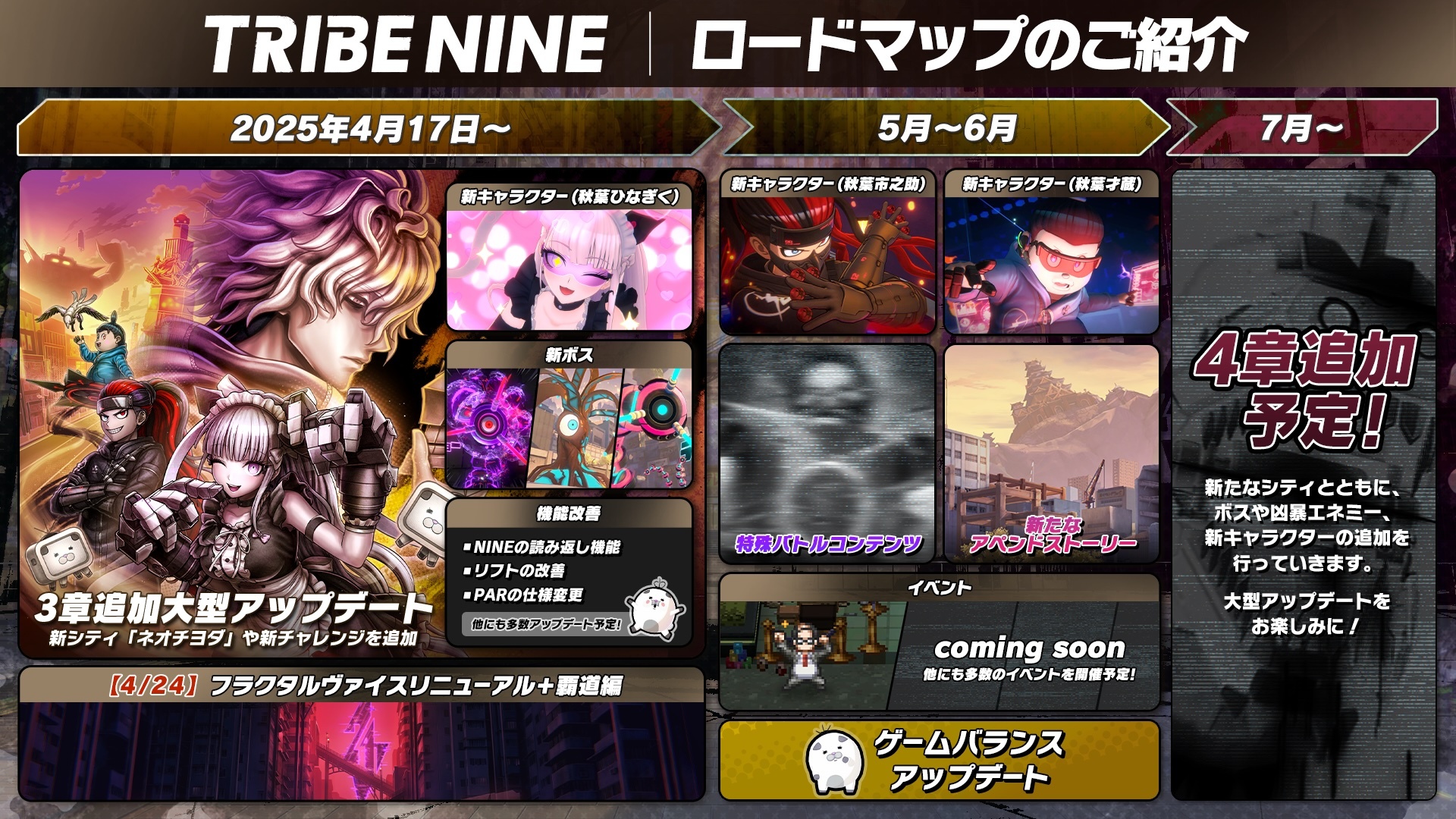 『トライブナイン』サービス終了が発表。今後予定していたアップデート及び新コンテンツの配信は停止となる_001