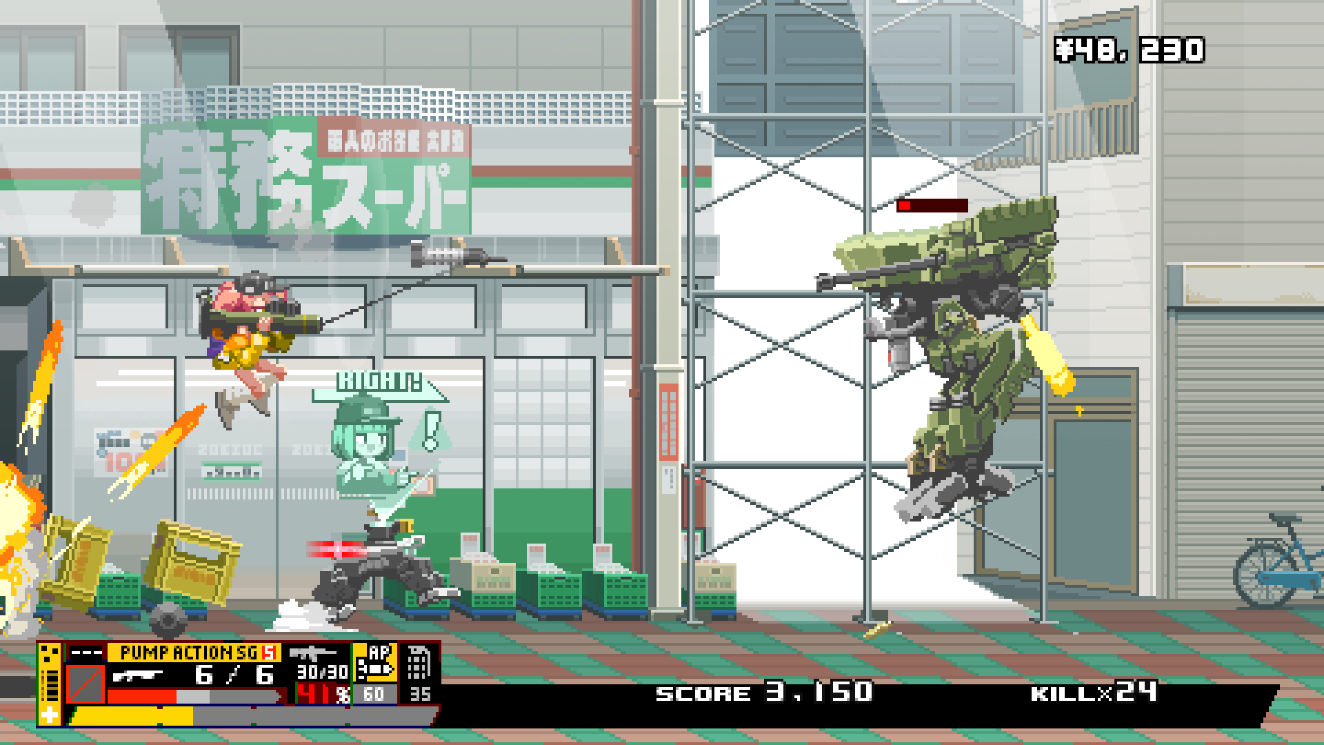 「限りなくガン撃ち放題」の美少女2Dアクションゲーム『ナイトロ エクスプレス』が発売。残弾なんて気にせず撃ちまくれ_006