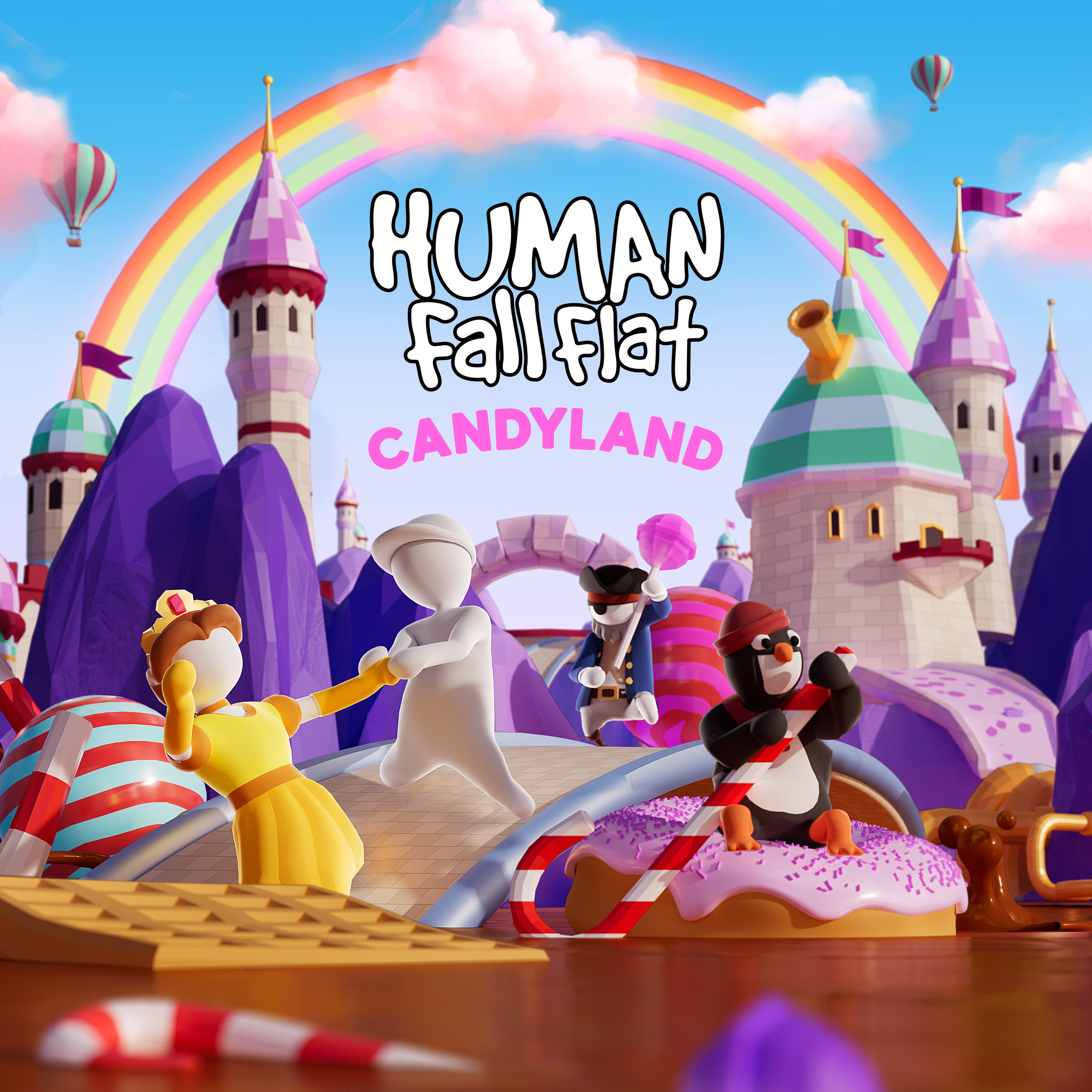 スマホ版『ヒューマン フォール フラット』に新ステージ「キャンディランド」が実装
_001