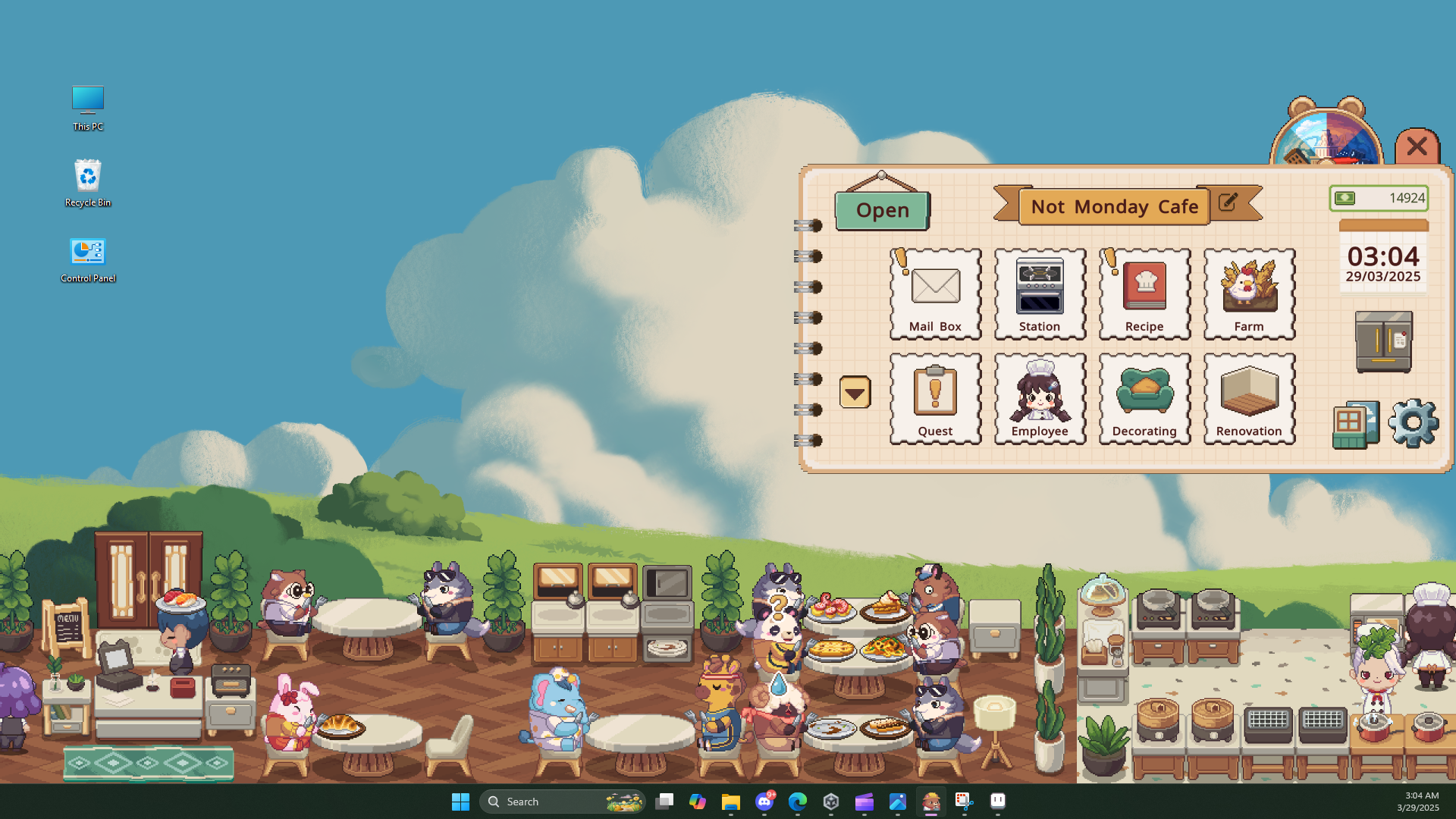 『月曜が来ないカフェ』Steam無料体験版が配信。YouTubeやTwitchの配信コメントと連動して遊べるカフェ経営放置ゲーム_013