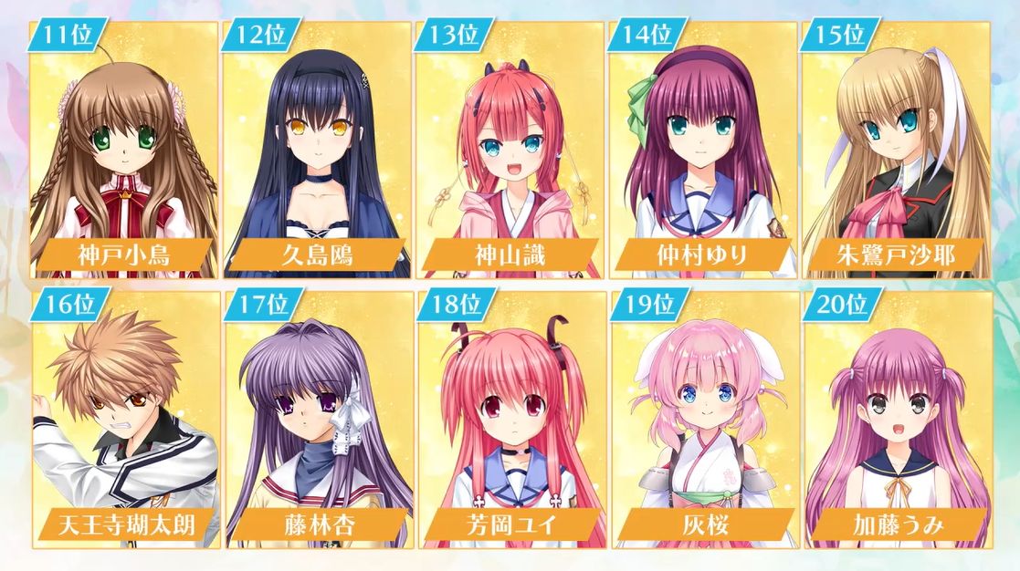 「Key総選挙2025」の結果が発表、キャラ部門は『リトバス』の「恭介」が1位に輝く。歌曲とBGMで『AIR』が二冠に_021