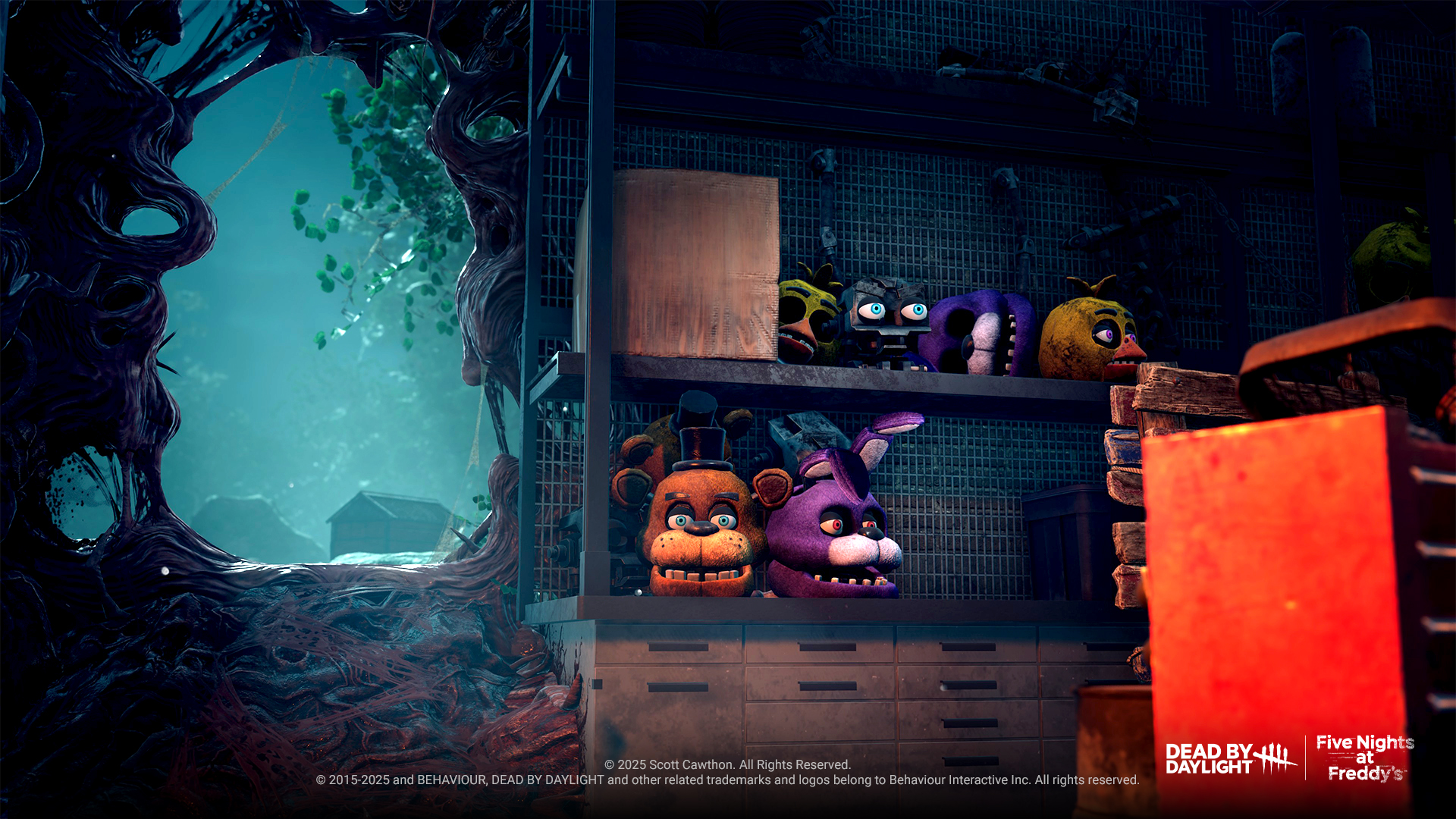 『DbD』公開テスト版で『FNaF』コラボチャプター配信。新キラー「アニマトロニクス」や“警備室”、ピザ屋の再現マップが登場_012