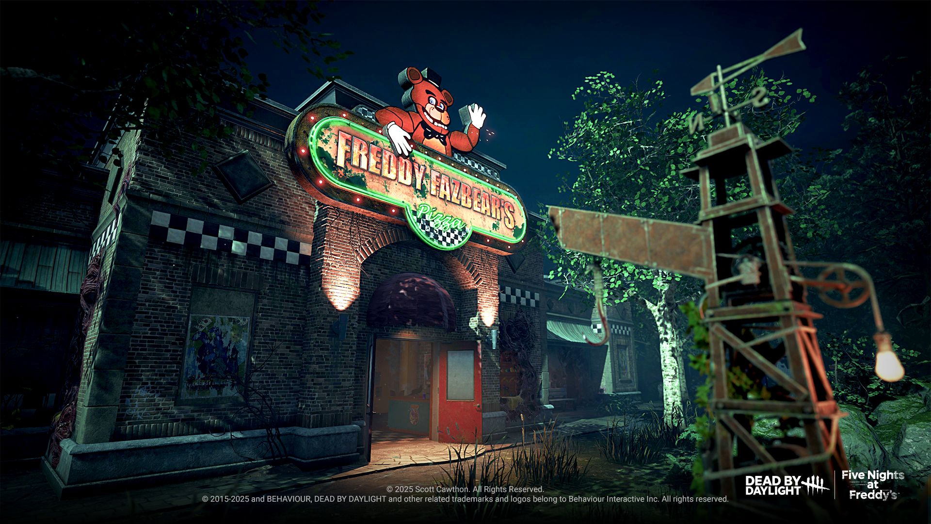 『DbD』公開テスト版で『FNaF』コラボチャプター配信。新キラー「アニマトロニクス」や“警備室”、ピザ屋の再現マップが登場_009