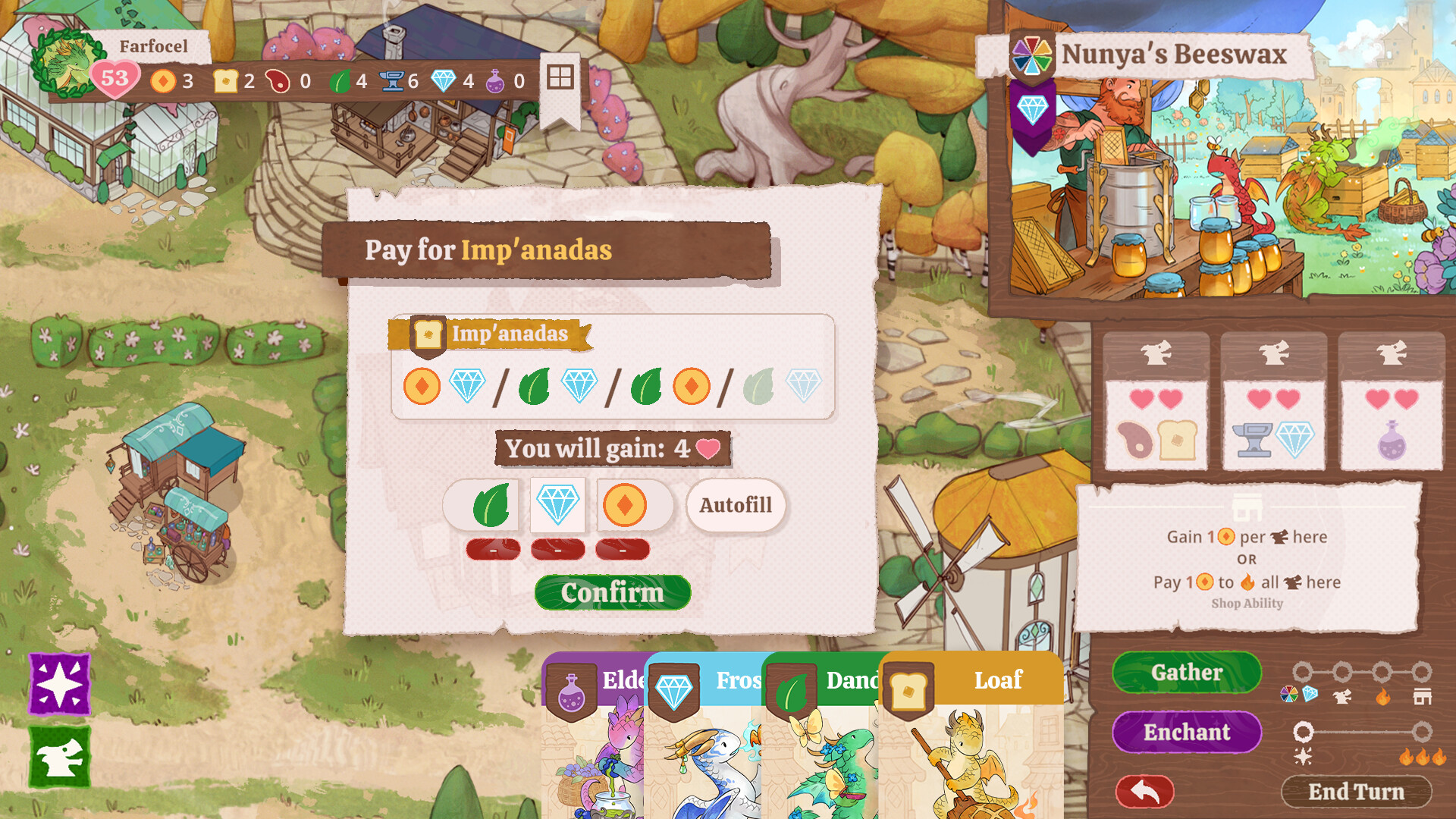 かわいい「働きドラゴン」たちと活気ある商店街を作るボードゲーム『フレイムクラフト』Steam版が開発中_004