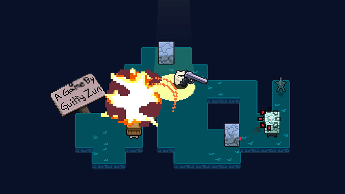 『The Genius Hamster』体験版が配信中。「困ったら銃で解決する」倉庫番系パズルアクションゲーム_001