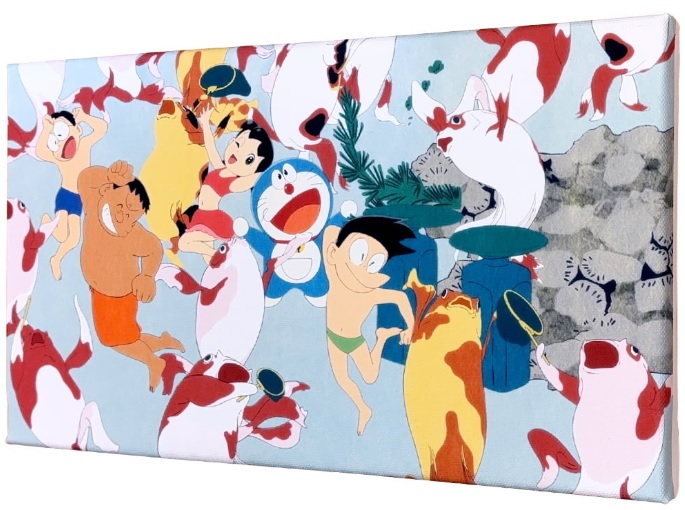 『ドラえもん』が世界の名画に入り込んだアート作品が発売。第1弾は「牛乳を注ぐ女」「叫び」など6種類_013