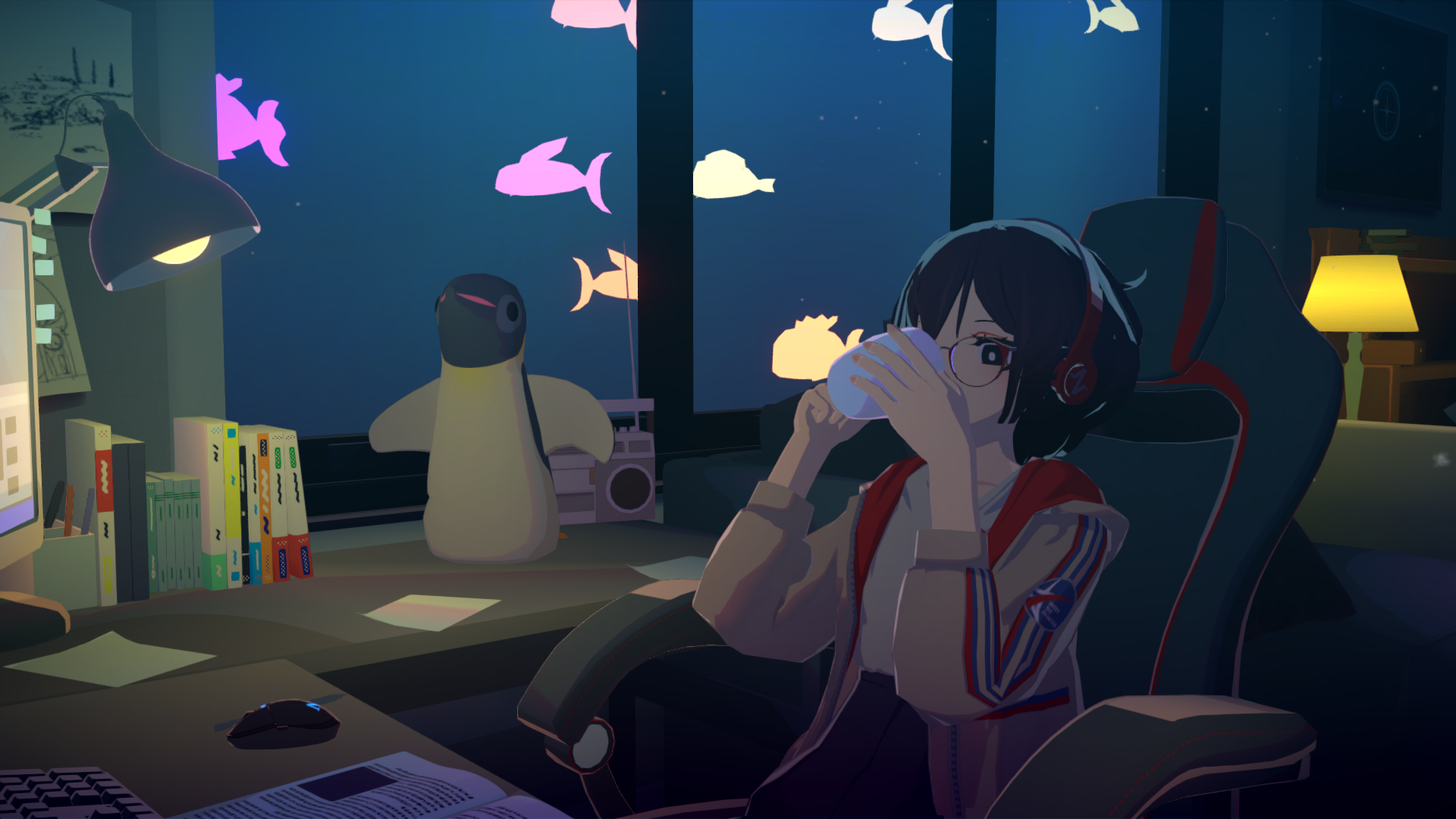『Chill with You』Steam体験版が公開。少女とデスクワークの時間を共有する“作業用”ゲーム_004