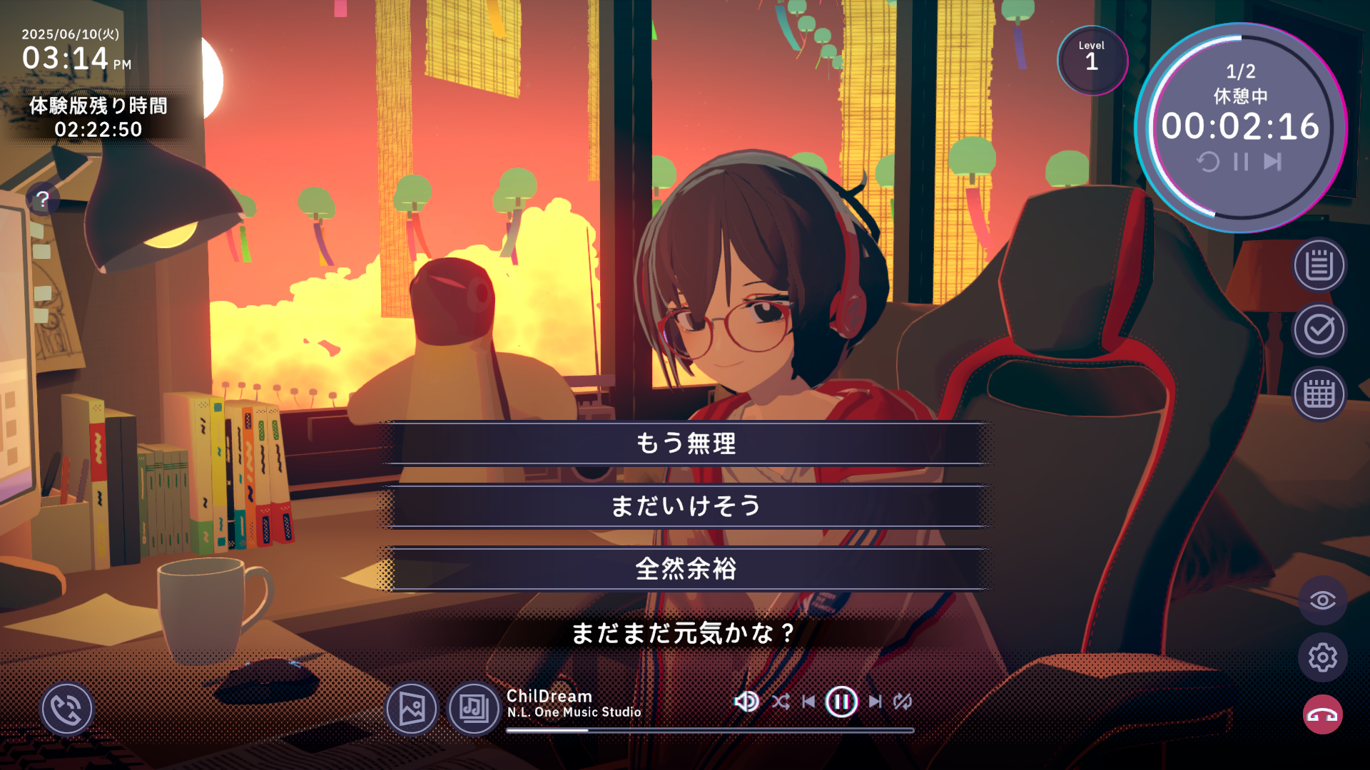 『Chill with You』Steam体験版が公開。少女とデスクワークの時間を共有する“作業用”ゲーム_005
