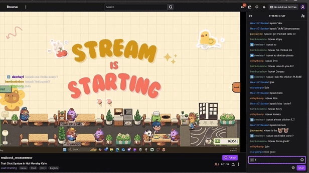 『月曜が来ないカフェ』本日Steamにてリリース。YouTubeやTwitchの配信コメントと連動するカフェ経営放置ゲーム_001