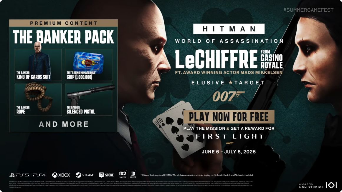 『HITMAN World of Assassination』に『007 ファースト・ライト』のコラボが登場、7月6日まで無料で_004