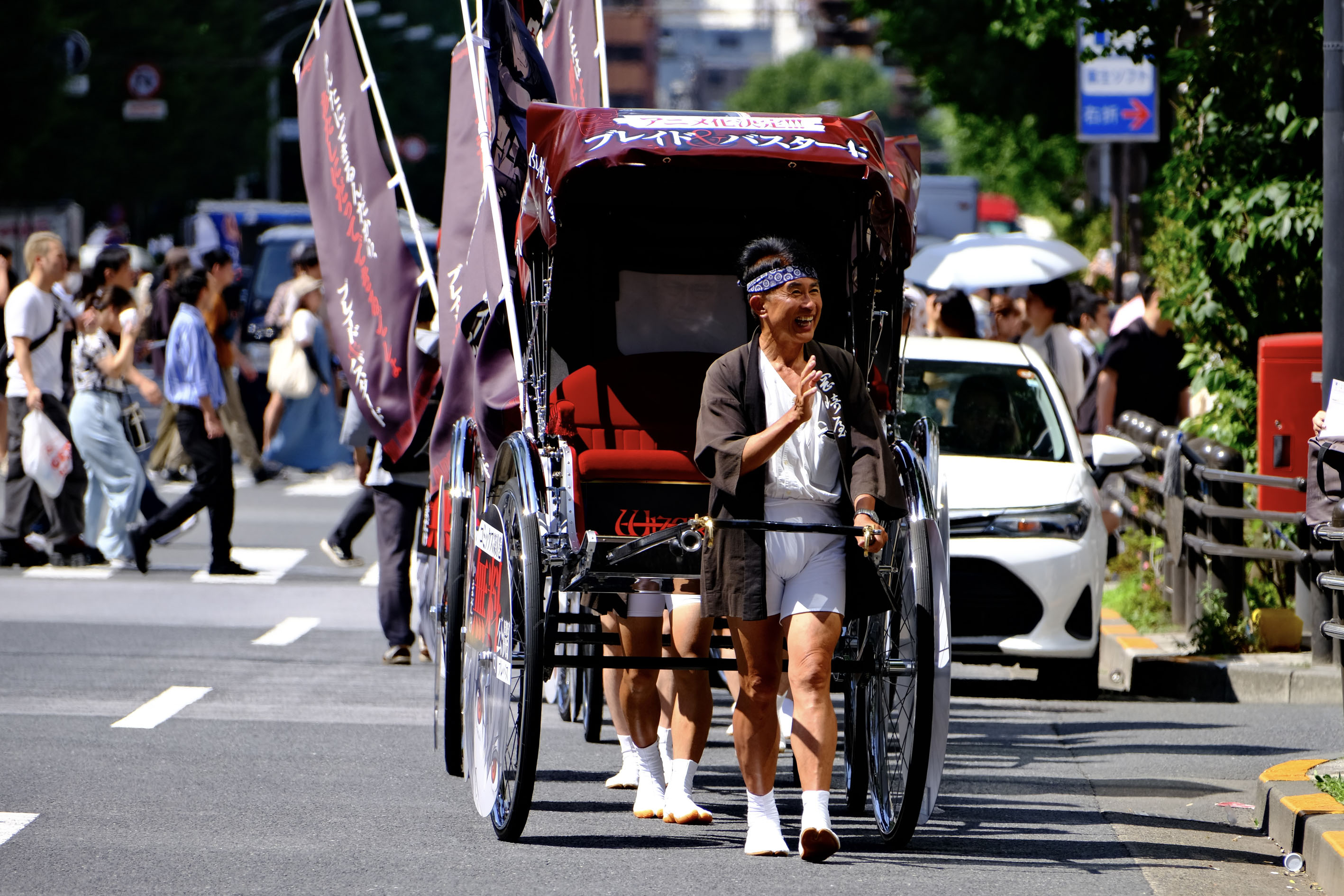 『ブレイド＆バスタード』6台のラッピング人力車が東京《迷宮》を走破。俳優・三船敏郎氏との異色のコラボビジュアルも_005