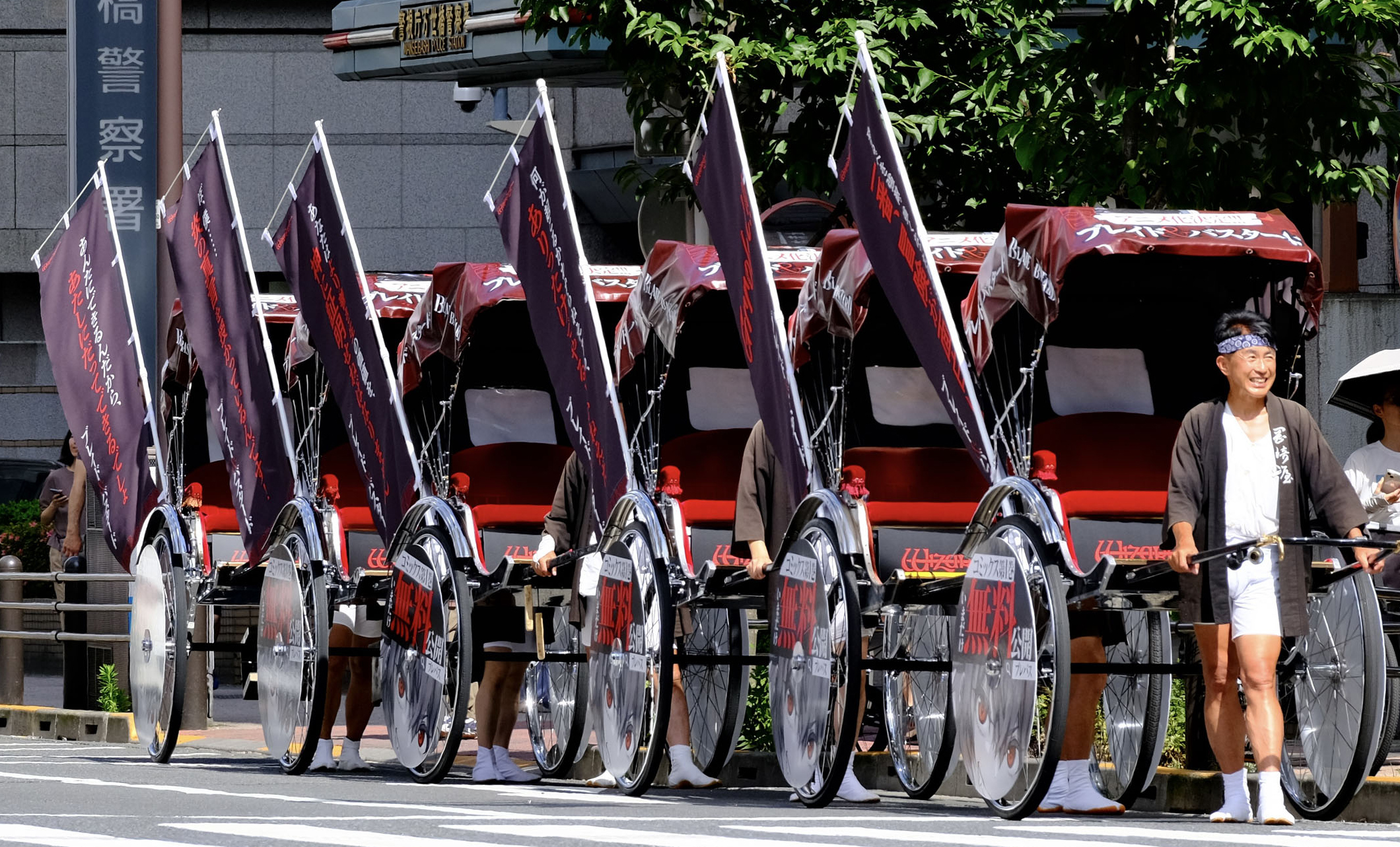 『ブレイド＆バスタード』6台のラッピング人力車が東京《迷宮》を走破。俳優・三船敏郎氏との異色のコラボビジュアルも_004
