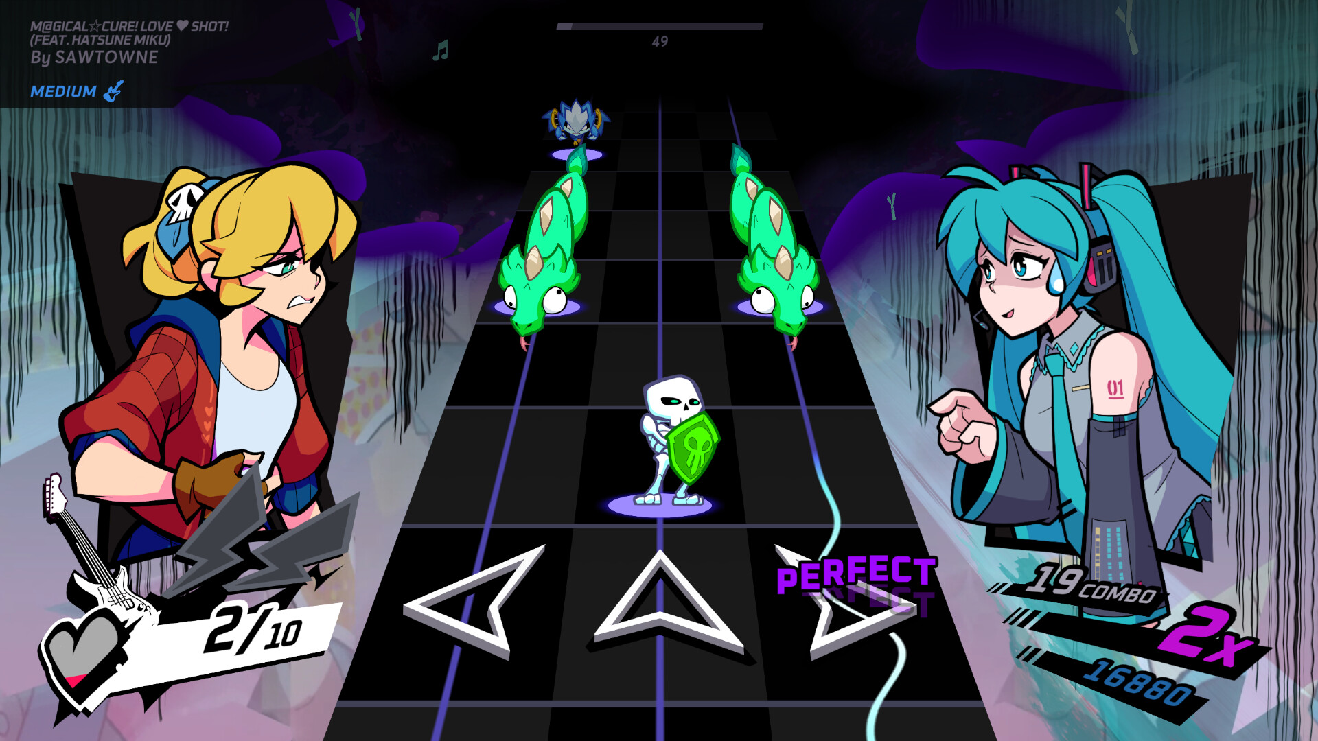 「初音ミク」が『Rift of the NecroDancer』に参戦。『クリプト・オブ・ネクロダンサー』スピンオフリズムゲーム_006