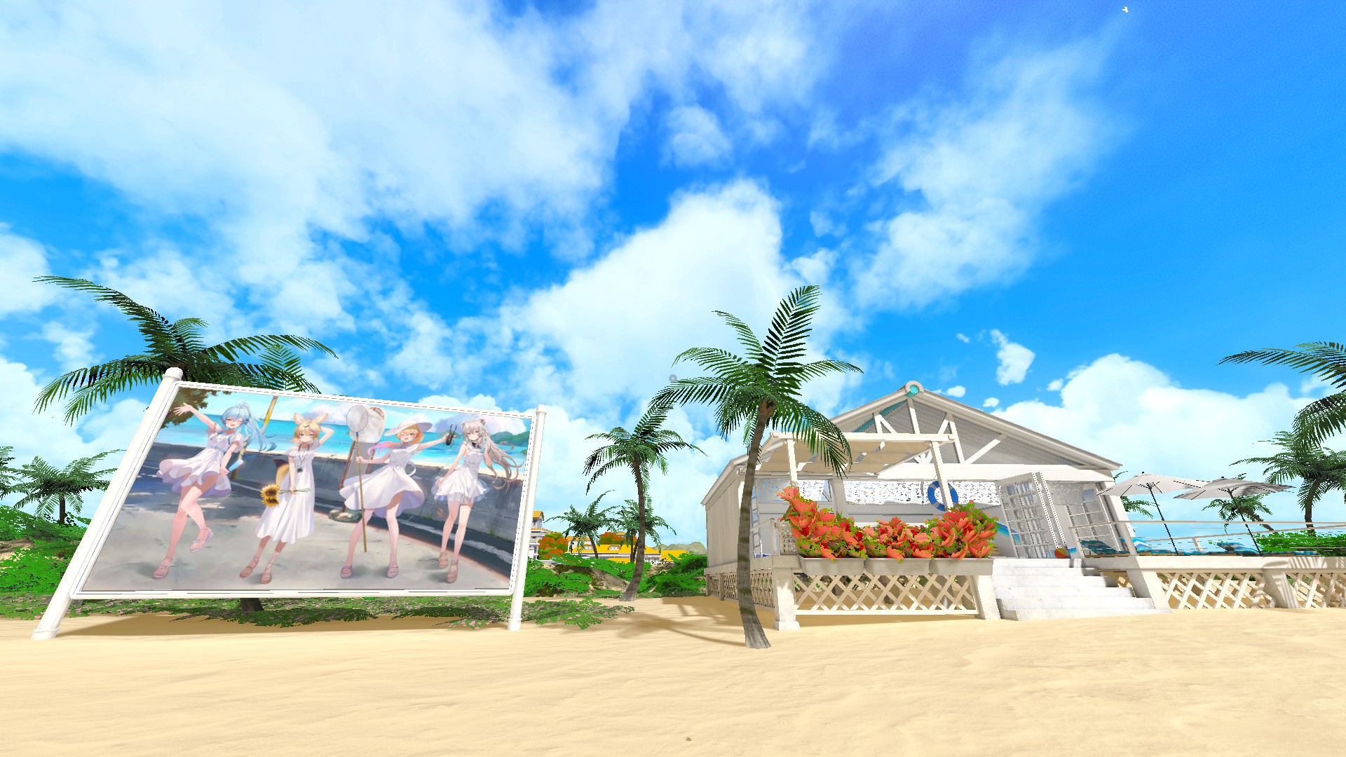「ホロライブ」初の『VRChat』大型企画にあわせた“常夏のビーチ”ワールドが一般ユーザー向けに公開中_007
