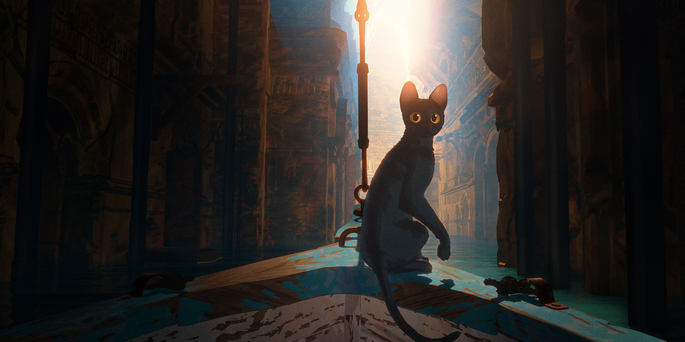 アニメ映画『Flow』がアマプラで独占配信開始。大洪水に見舞われた世界で猫が冒険する
_002