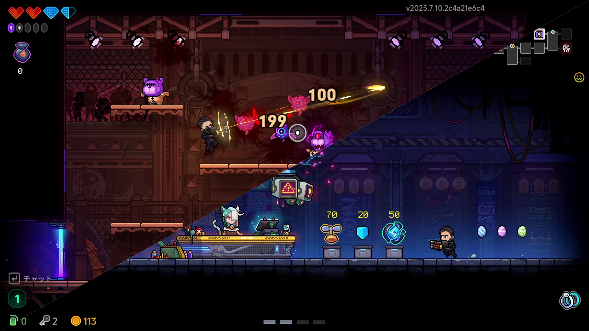 『Neon Abyss 2』レビュー・評価・感想:雰囲気でアイテムを選んでも