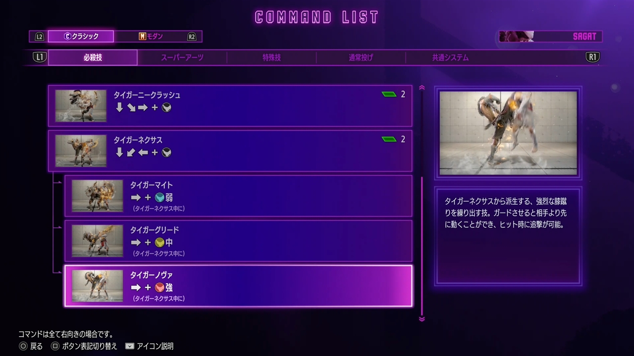 『スト6』サガットレビュー・評価・感想:お馴染み「タイガーニー!」「アパカッ!」も健在。しかも飛距離が向上_003