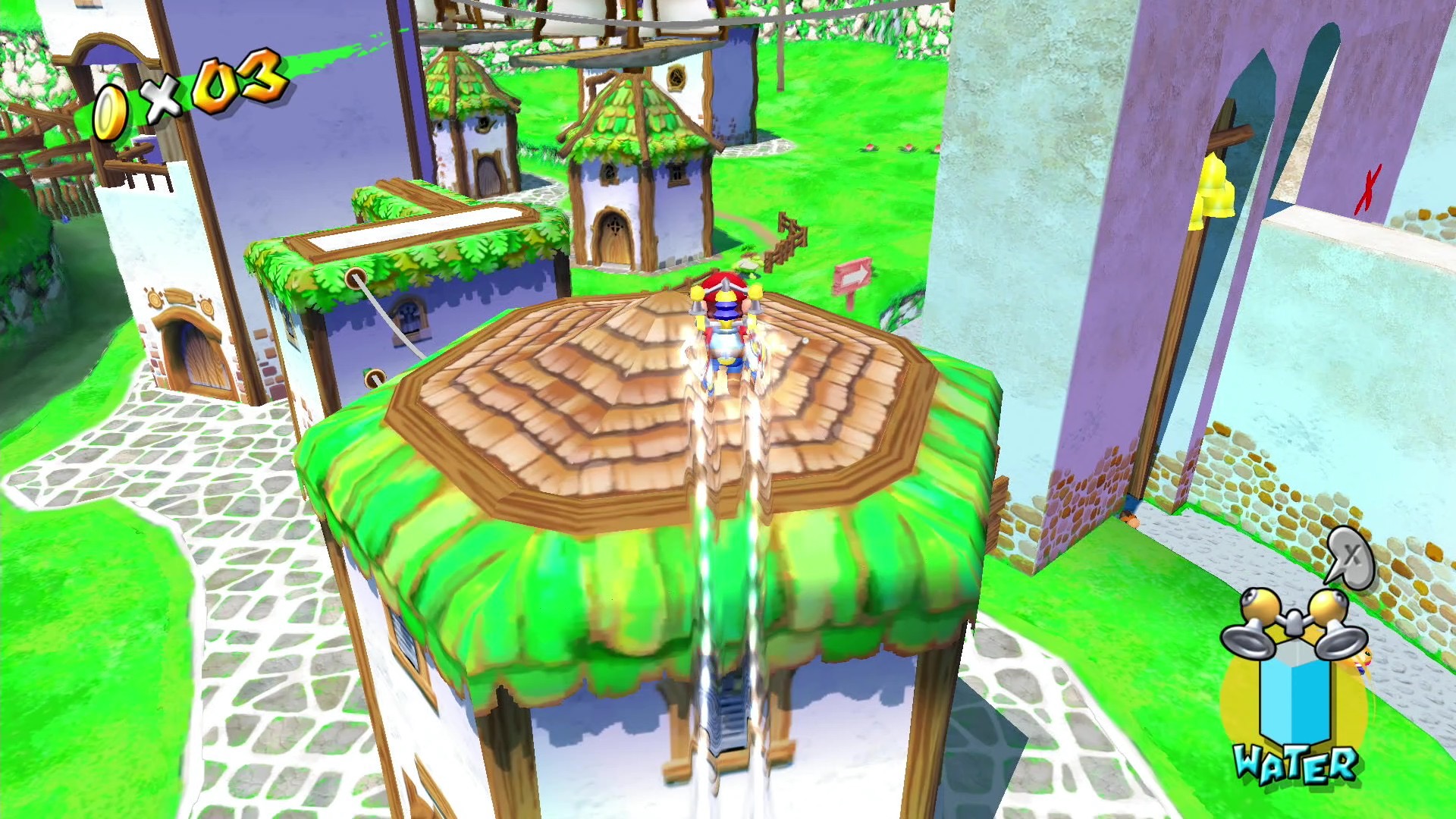 『スーパーマリオサンシャイン』の発売日は2002年7月19日。水を使ったポンプアクションで、さらに立体的な動きが可能に_002