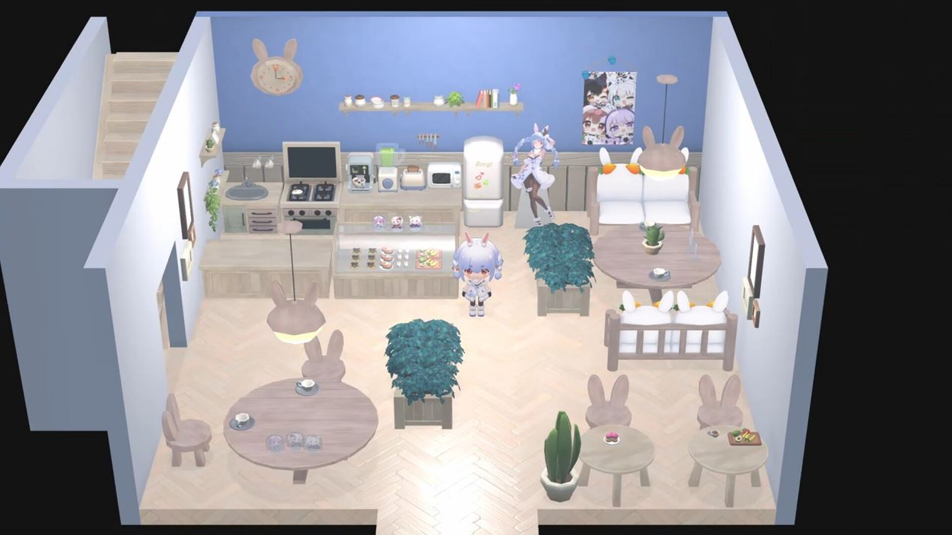 ホロライブの“推し”たちと暮らすスローライフゲーム『ぷちホロの村 ~剣とお店と田舎暮らし~』のSteamストアページが公開_002