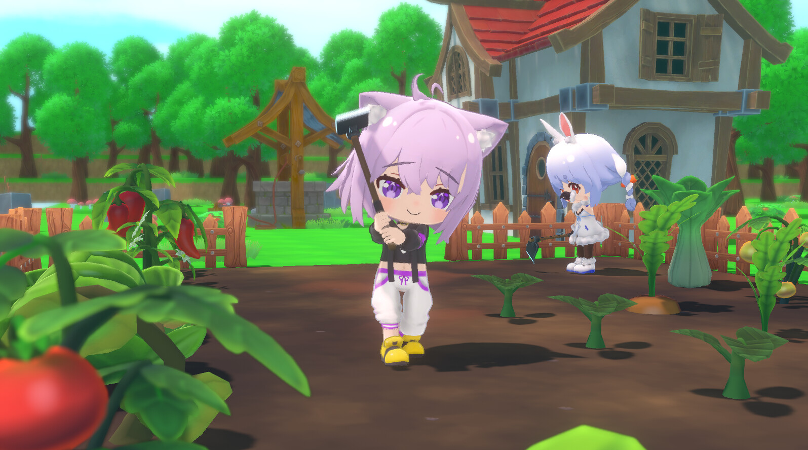 ホロライブの“推し”たちと暮らすスローライフゲーム『ぷちホロの村 ~剣とお店と田舎暮らし~』のSteamストアページが公開_001