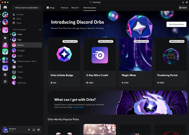 「Discord」課金なしで限定アイテムと交換できる新機能「オーブス」を正式にリリース_003
